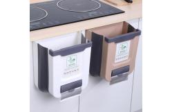 China Customized Collapsible Hanging Trash Can White Folding Kitchen Trash Can supplier