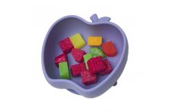 China Suction Silicone Baby Tray Apple Shape Food Grade Self Feeding Bowl Eco Friendly supplier