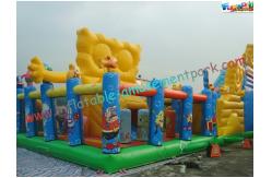 China Spongebob Giant Inflatable Amusement Park , Inflatable Big Funcity Games supplier