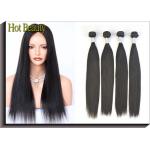 Grade 6A Unprocessed Human Hair Weave Smooth Straight Natural Black For Girls for sale
