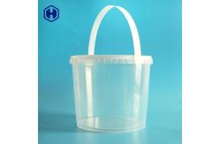 China Round IML Bucket Food Grade Candies Clear Cylinder Container With Cap supplier