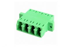 China LC OM3 Quad optical fiber adapter for Optic LAN Blue / Beige / Aqua supplier