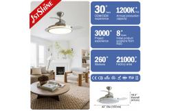 China Retractable Ceiling Fan for Child Room Invisible Design Remote Control Safety Features supplier