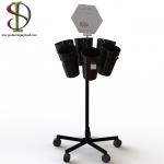 6 Bouquets Metal Floor Display Stand In Flower Shop for sale
