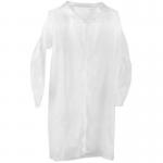 Snap Button PP Disposable Lab Coat With Cotton Cuff 115x137cm for sale