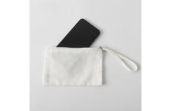 China Sublimation Canvas Wallet With Zipper Custom Blank Sublimation Coin Purse Wallet supplier