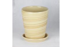 China Single Quantity Handcrafted Ceramic Containers Drainage For Flourishing Plants supplier