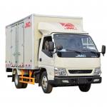 Factory Supply Small Lorry Truck 4X2 Mini JMC Box Cargo Truck Single Row  129HP 3.7M Light Van Cargo Truck for sale