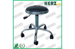 China PU Leather Round ESD Safe Chairs High Bar Stools With Footrest supplier