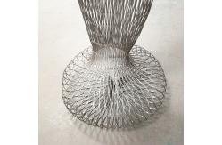 China Black And Silver Stainless Steel Mesh Bag With Multiple Rope Construction supplier