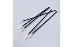 China Lint Free Cleanroom Open Cell Sponge Q Tips Long Black Handle 6.5 supplier