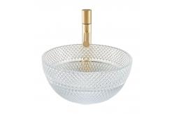 China Crystal Clear Glass Vessel Basins Calathiform Bathroom Countertop Sinks supplier
