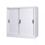 ISO OHSAS Sliding Door One Shelf Metal Office Cupboard for sale