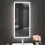 Rectangular Wall Mounted Acrylic Illuminated Haircut LED Lighted Mirror W18xH40 for sale