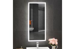 China Rectangular Wall Mounted Acrylic Illuminated Haircut LED Lighted Mirror W18xH40 supplier