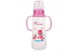 China 8oz 240ml Newborn Baby Feeding Bottle with double handle PP supplier
