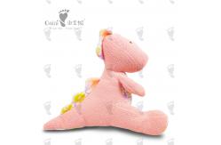China 28 X 32cm Soft Plush Toy PP Cotton Plush Pink Dinosaur Plushie Animal supplier