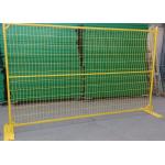1.8m Height Yellow Powder Coated Canada Temporary Wire Mesh Fence