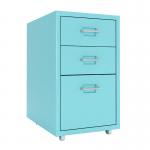 KD Structure Black Movable 3 Drawers Makeup Storage Cabinet
