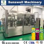 Automatic 3 In 1 Hot Filling Machine , PET Bottle Juice Filling Line for sale