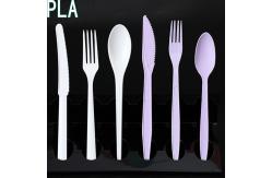 China Biodegradable Spoon Knife And Fork Eco Friendly PLA Disposable Plastic Cutlery Set supplier