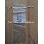 LDPE Clear Drawstring Plastic Bags With Perforation For Cotton Wool Pads for sale