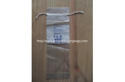 China LDPE Clear Drawstring Plastic Bags With Perforation For Cotton Wool Pads supplier
