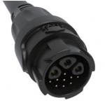 Solder 12pin M19 Connector with Black Nylon PA66 Shell and Overmolded Aluminum Alloy for sale