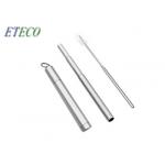 Reusable Metal Finish Telescopic Stainless Steel Straws Fit All Size Tumblers for sale