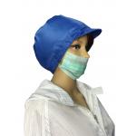 Breathable Re Useable ESD Safe Clothing ESD Hat 5x5 Cm Top Mesh Window for sale