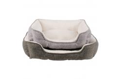 China 50*40*13cm Sustainable linen soft plush dog warm beds Plush Materials supplier