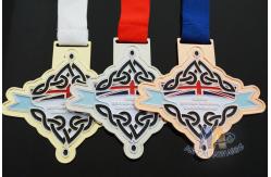 China Gold / Silver / Copper Die Cacting Metal Award Medals One Side With Soft Enamel supplier