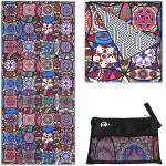 Microfiber Material Printed Beach Towel With Machine Washable Care Instructions for sale