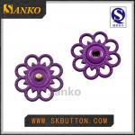 Flower shape metal button for girls' apparel for sale