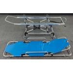 Aluminium Alloy First Aid PU Leather Patient Transfer Trolley Separable Backliftable for sale