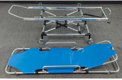 China Aluminium Alloy First Aid PU Leather Patient Transfer Trolley Separable Backliftable supplier