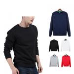 Manufactur custom Logo plain Blank Red Sweatshirt Crew Neck men hoodies for sale