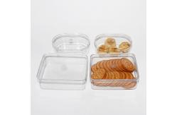 China Custom PS PET Material Transparent Plastic Biscuit Container Box FDA supplier