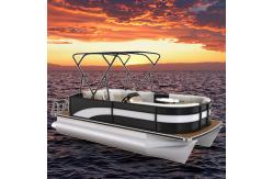 China Customizable Aluminum Pontoon Boat With LED Navigation Lights And Seagrass / EVA Floor supplier
