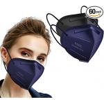 Black Navy 5 Layer KN95 Face Mask With Adjustable Nose Clip for sale