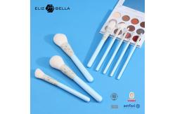 China 8pcs Makeup Brushes With Synthetic Hair And Rolling Printing Aluminium Ferrule OEM supplier