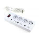 250V 4000W French Plug Electrical Extension Cord With USB Smart Sockets for sale