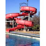 Swimming Pool Game Water Adventure Play Equipment Spiral Fiberglass Slide for sale