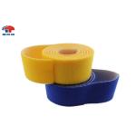 Wide yellow Double Sided hook and loop cable wrap Roll for Cable Management for sale