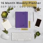 Weekly Planner 2023 2024 Purple With Easy Serach Functions FSC-Certified Paper