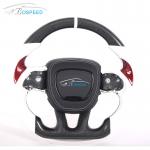 Custom White Carbon Fiber Challenger Steering Wheel Smooth Leather for sale