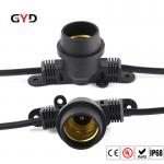 Rubber Nylon E27 Lamp Holder Lighting  Black Plastic Lamp Base Power Socket for sale