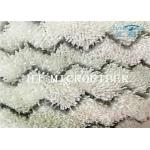 White Color W Shaped Jacquard Microfiber Fabric Twist Pile Fabric Flat Refill For Mops for sale