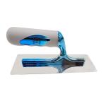 China Blue Stainless Steel Trowel Plastic Soft Rubber Handle Plastering Finishing Trowel manufacturer