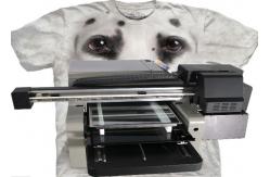 China CMYKW T Shirt Garment Fiber Cloth A3 Flatbed Printer Machine supplier